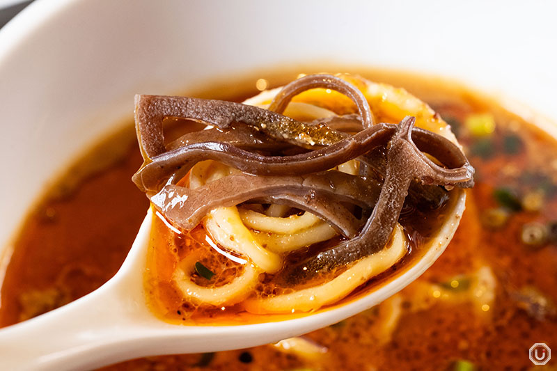 Szechuan dish of noodles with dipping sauce at Shisen Tantanmen Aun in Yushima