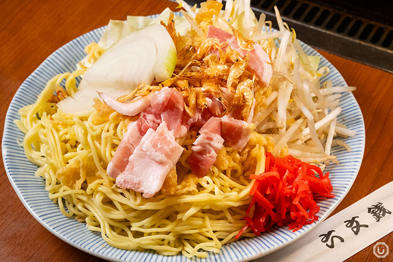 Sakura Shrimp Yakisoba at Rokumonsen Honten in Asakusa