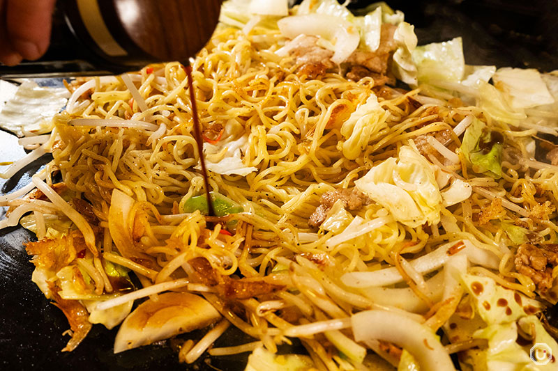 Sakura Shrimp Yakisoba at Rokumonsen Honten in Asakusa