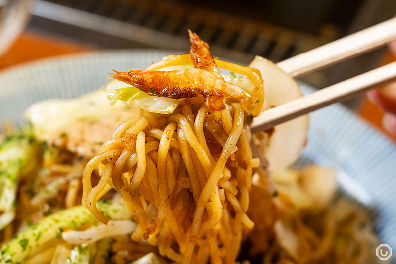 Sakura Shrimp Yakisoba at Rokumonsen Honten in Asakusa