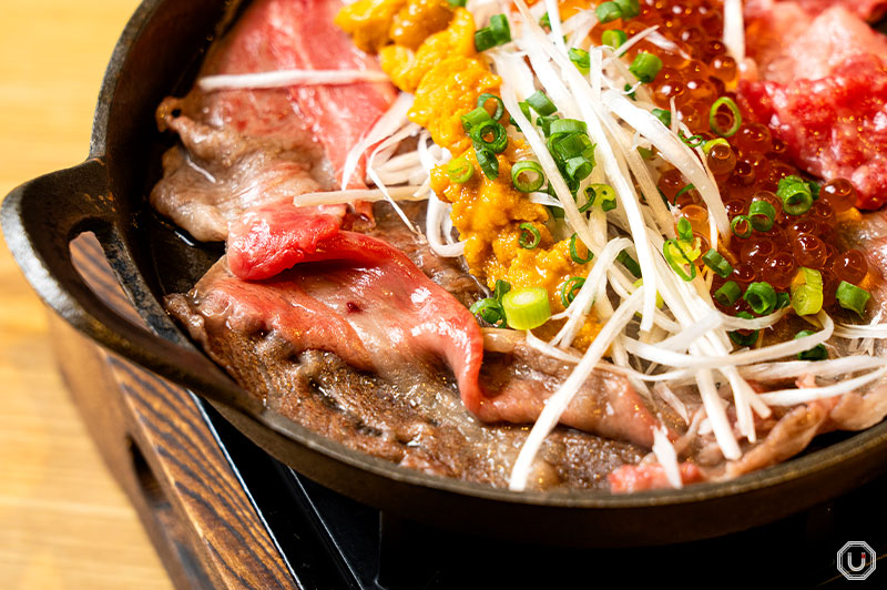 Wagyu uni sukiyaki at IKUSHIKA