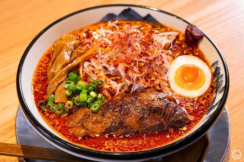 Spicy ramen at AFURI kara kurenai Shinjuku Subnade