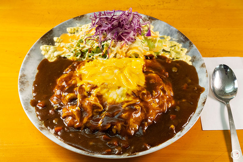 Curry Sauce Omurice at Cafe de Raak in Asakusa