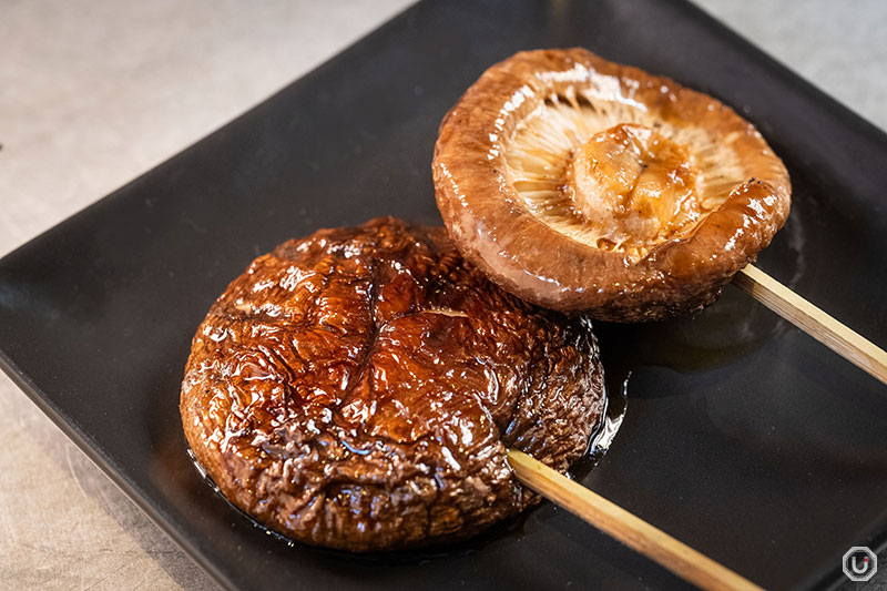 Shiitake mushroom yakitori at Trunk KUSHI in Shibuya