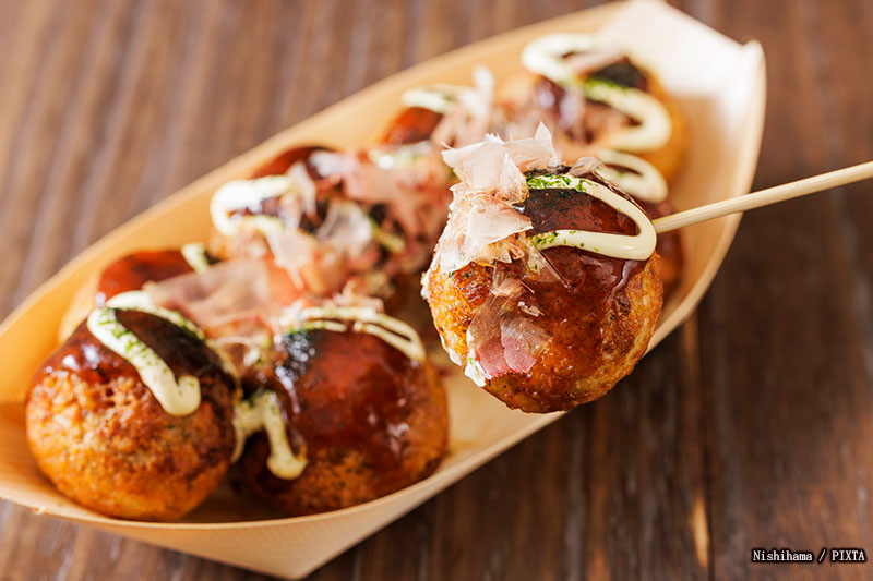 takoyaki at a Japanese summer festival