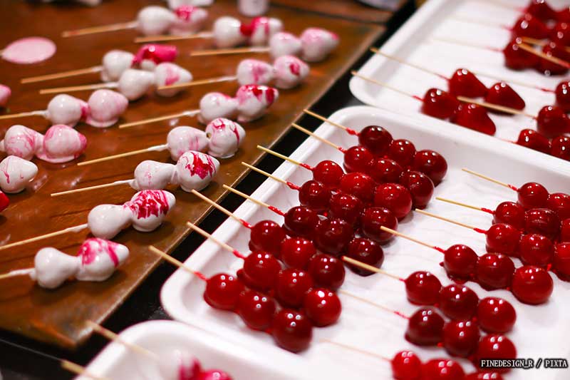 candied fruit at a Japanese summer festival