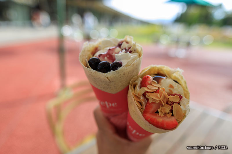 crepes at a Japanese summer festival