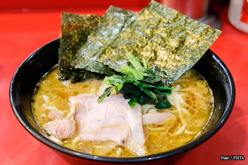 A bowl of Ie-kei ramen