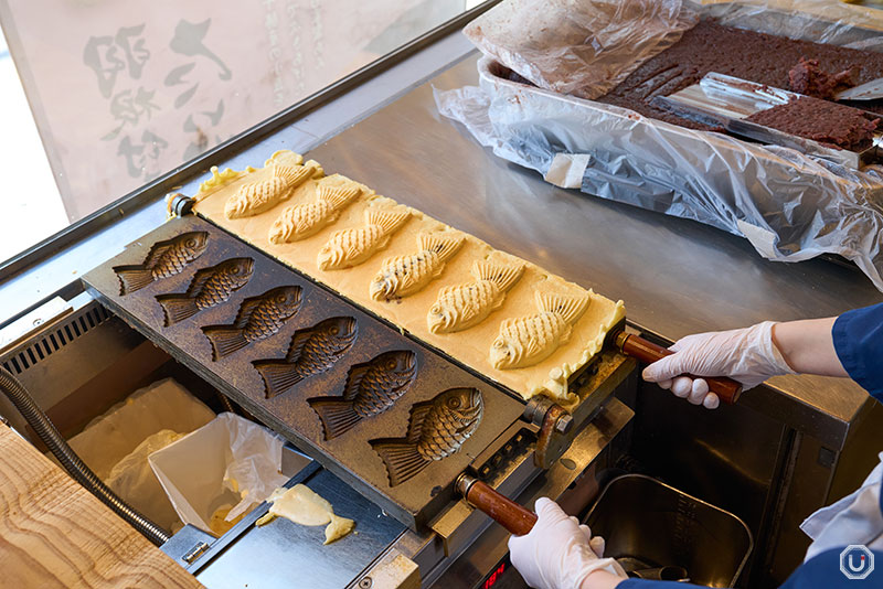Red bean paste filling at Taiyaki Kanda Daruma Ginza