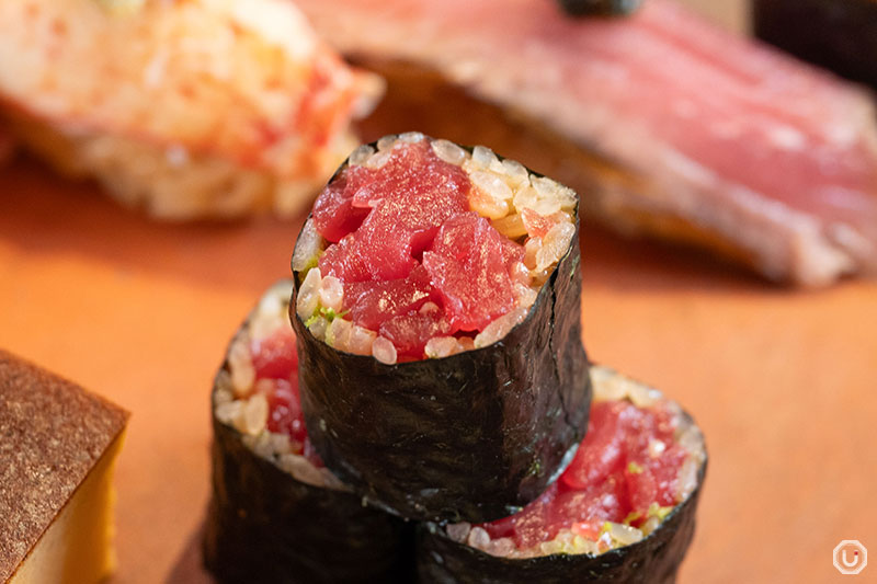 tekka maki tuna roll from the Seasonal Omakase Nigiri Course: Tsuki