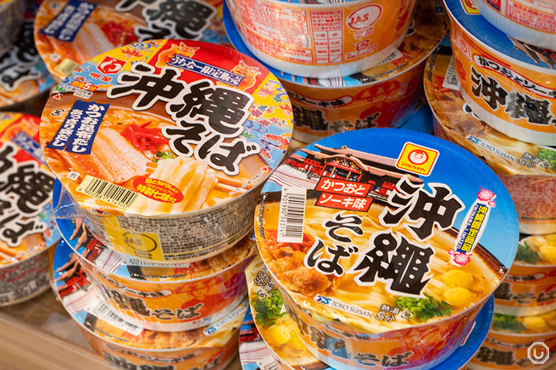 Okinawa soba instant noodles at Ginza Washita Shop