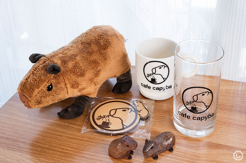 souvenirs at cafe capyba in Tokyo