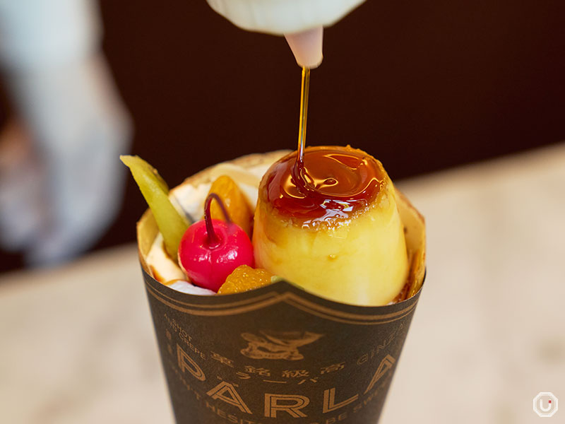 PARLA銀座のプリンアラモード