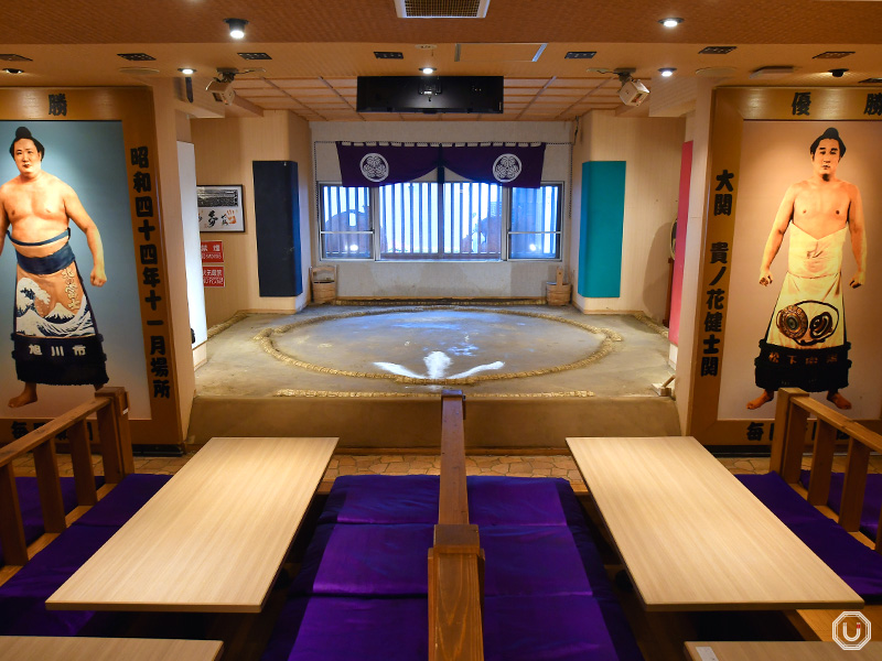 Sumo ring at Hananomai Edo Tokyo in Ryogoku