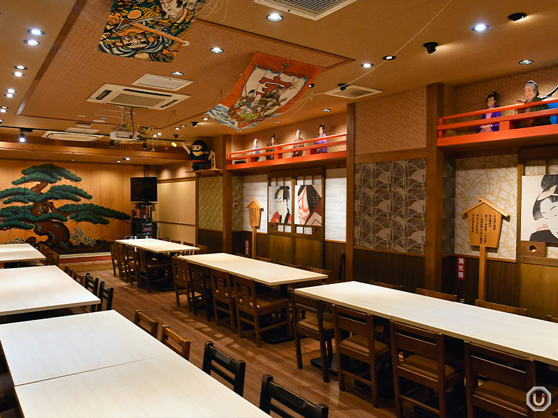Hananomai Edo Tokyo sumo ring seats