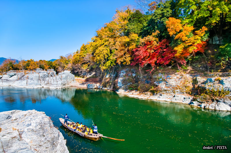boat ride in Nagatoro Valley