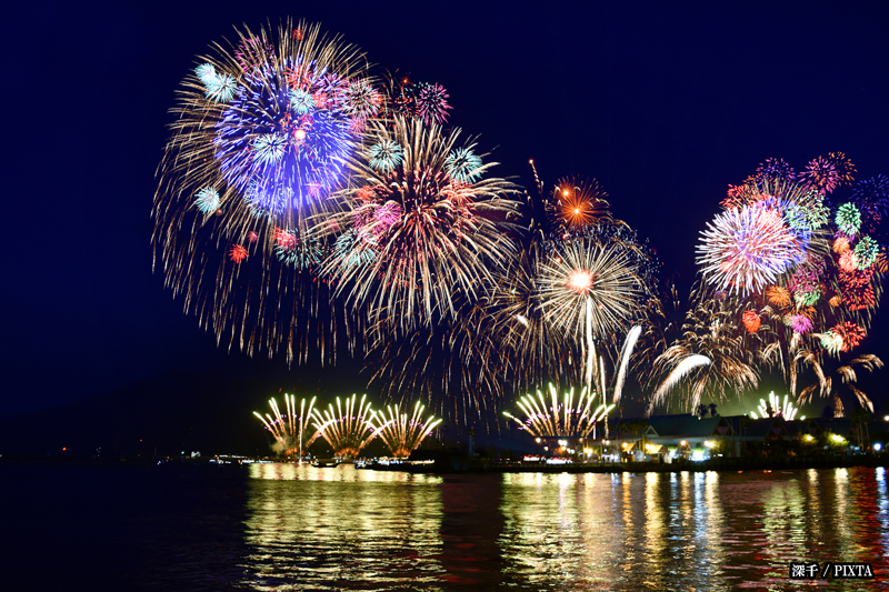 fireworks in Kagoshima