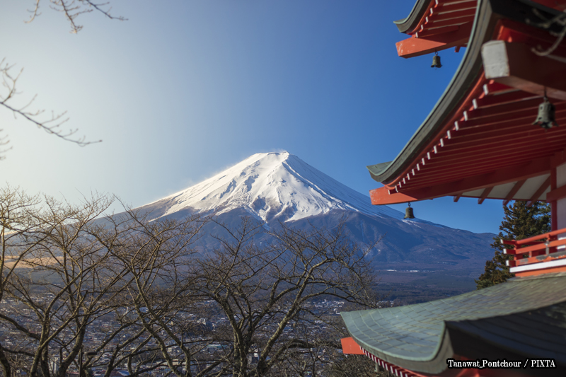 Chureito Pagoda and Mt. Fuji