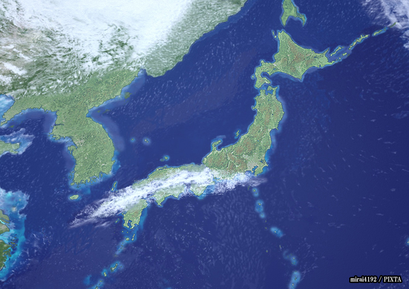 meteorological map of Japan
