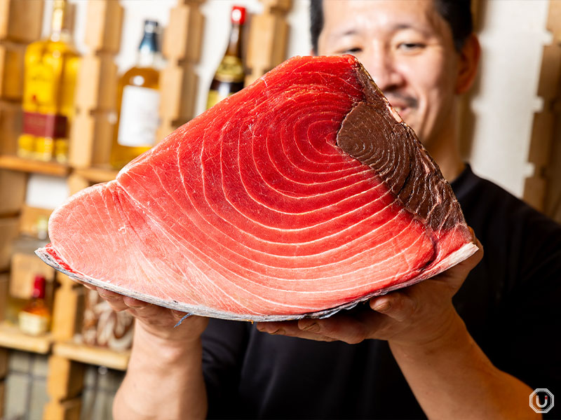 wild bluefin tuna at Sashimi Bar Kashigashira in Tsukiji