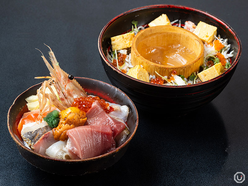Tsukiji-jyougai rice bowl at Sashimi Bar Kashigashira in Tsukiji