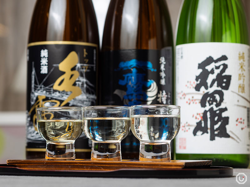 Tottori Sake tasting set at Bistro Cafe Momotenashiya