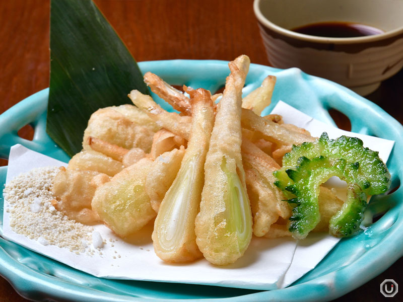 Rakkyo tempura at Paikaji in Shinjuku