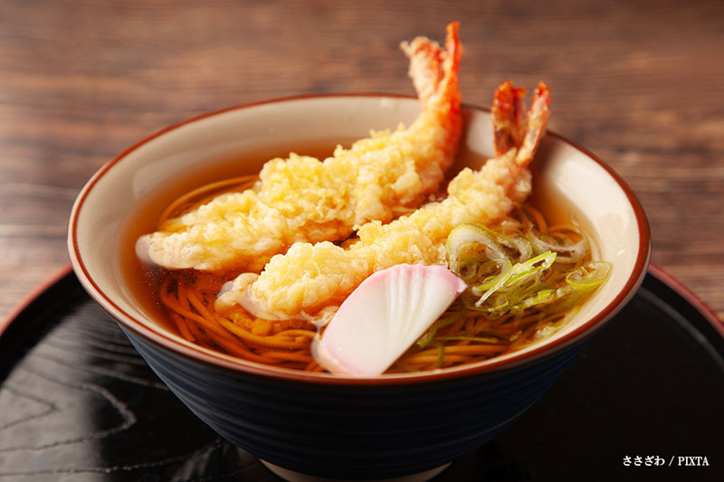 Hot soba toppings