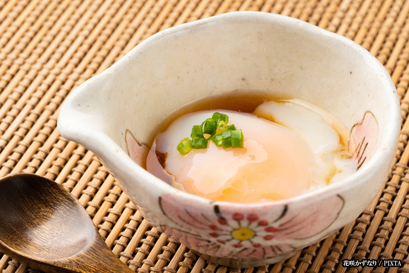 onsen tamago in a dish