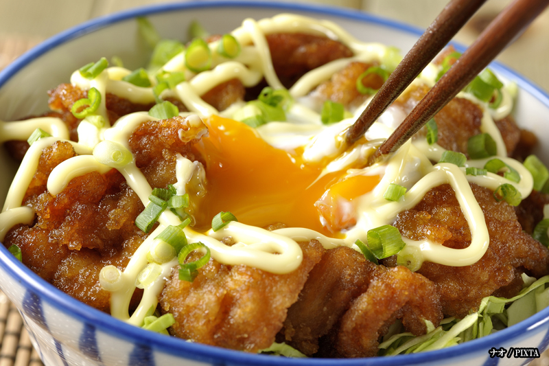 donburi with fried chicken