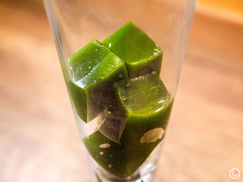 Matcha parfait at Ujien Urasando Garden
