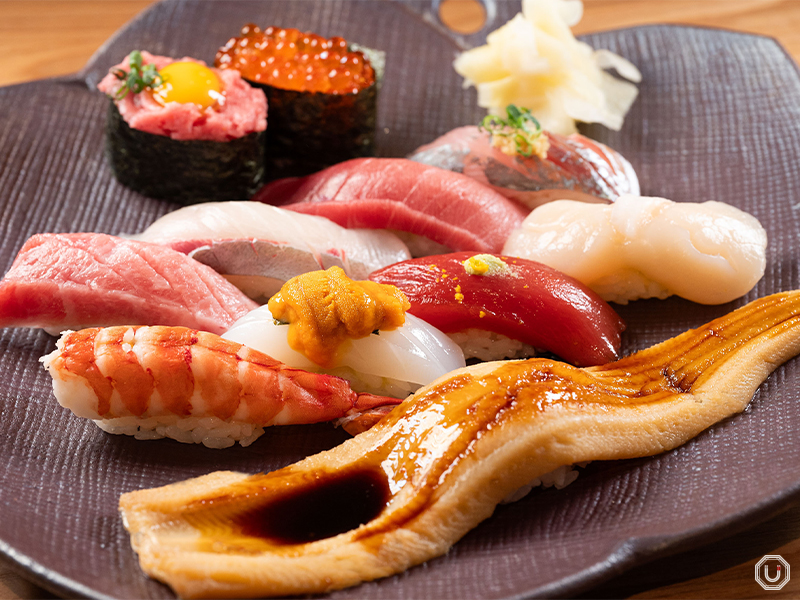 Shichifuku nigiri set at Tsukiji Sushikuro Ginza Inz