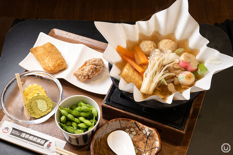 Chanko nabe set at Asakusa Sumo Stable