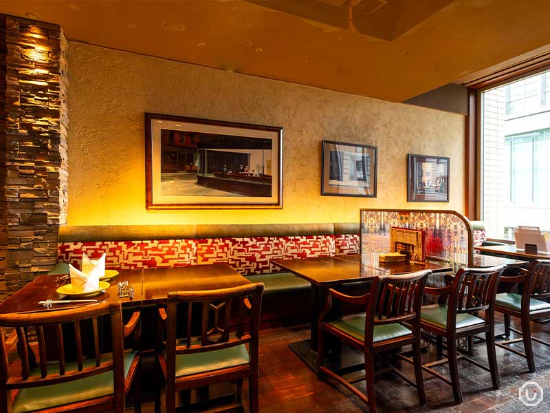 Interior of Grill Manten-boshi in Tokyo
