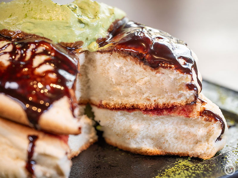 Gluten free pancakes at Riz Labo Kitchen