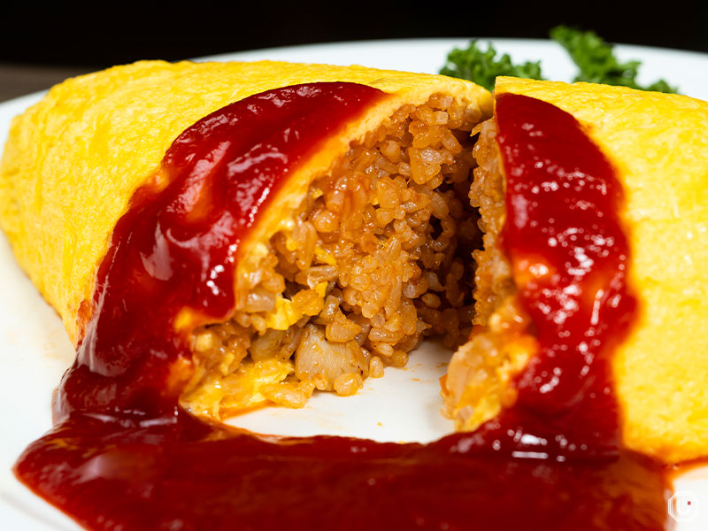 Half-size omurice