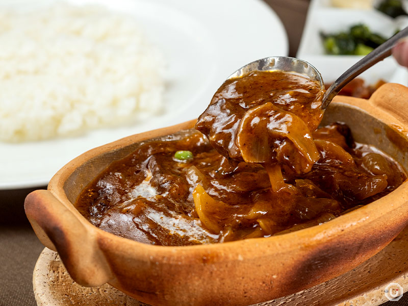 Close-up of hayashi rice