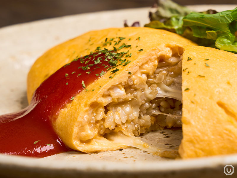 Japanese-Style Tuna Omurice with Cheese Topping
