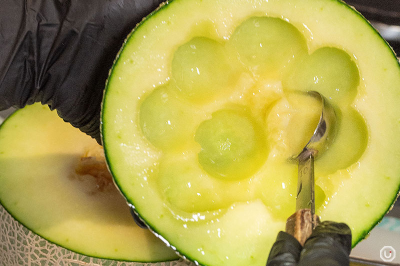 melon parfait at Horiuchi Fruit Farm