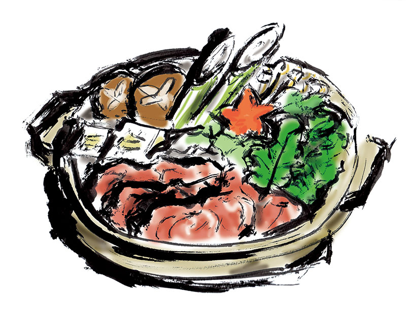 Sukiyaki illustration