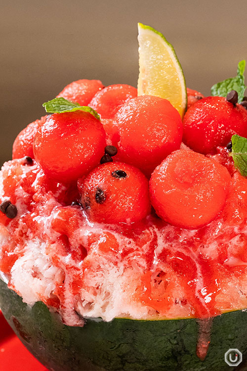 Shaved ice at Horiuchi Fruit Farm