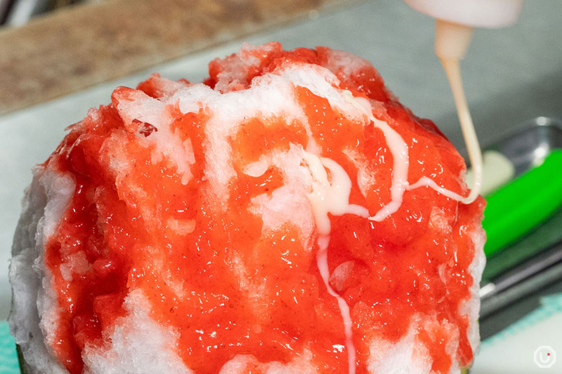 Watermelon shaved ice at Horiuchi Fruit Farm
