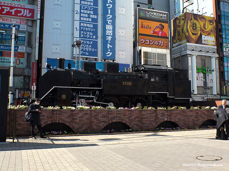 SL Square in front of Shimbashi Station