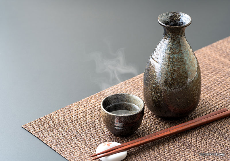 Hot Japanese sake