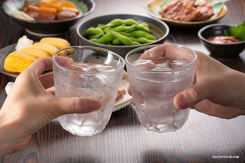 Shochu on the rocks