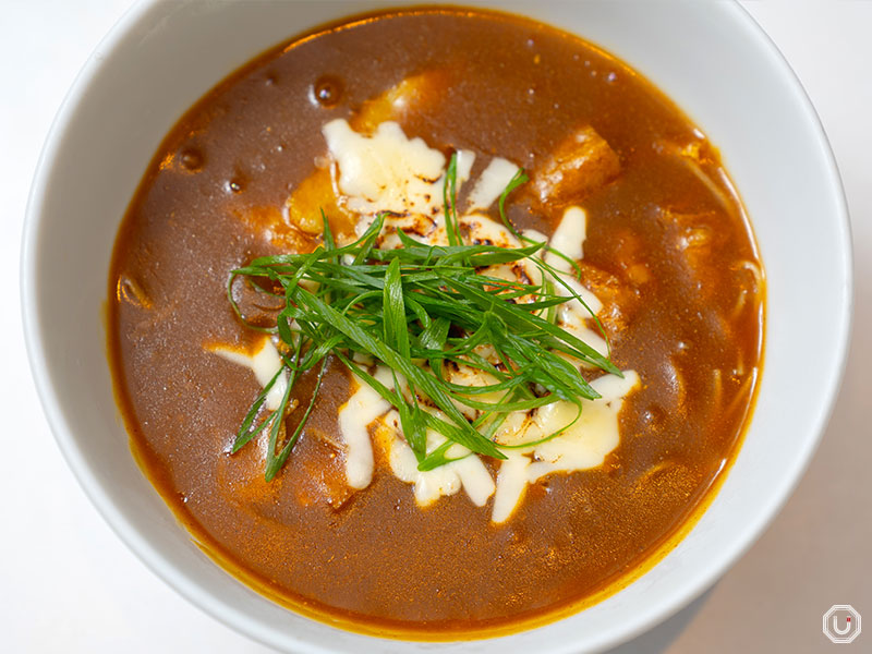 Pork, Fried Tofu, Cheese, and Kujō Green Onion Curry Somen