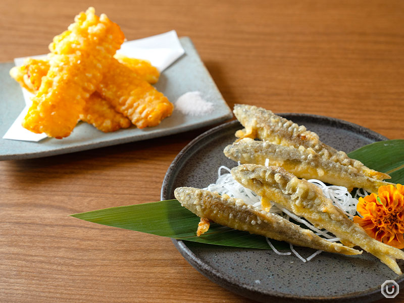 Corn and Ayu tempura