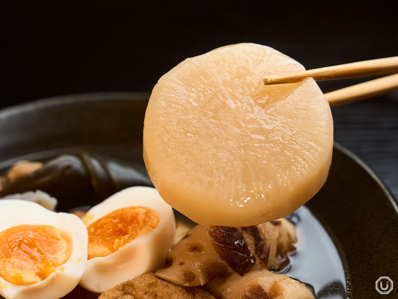 Authentic Kansai-style oden: daikon