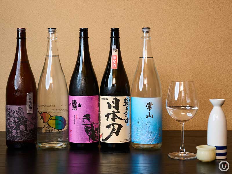 Alcohol selection at O’denbar Umami Azabu-Juban