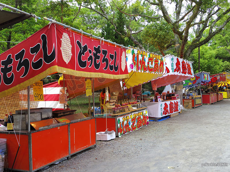 food stall at a Japanese festival